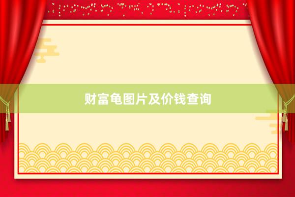 财富龟图片及价钱查询